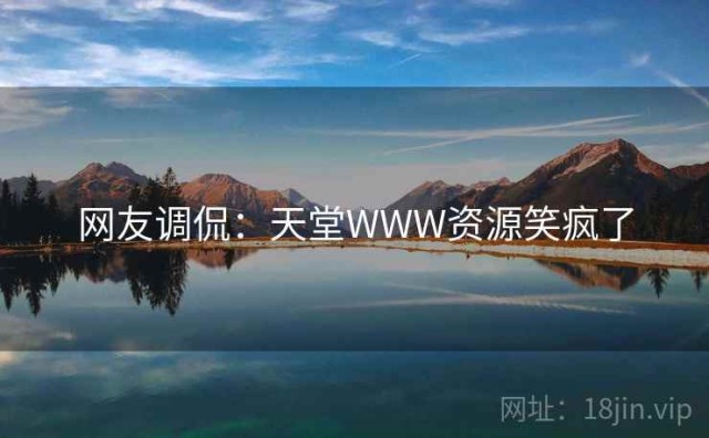 网友调侃：天堂WWW资源笑疯了