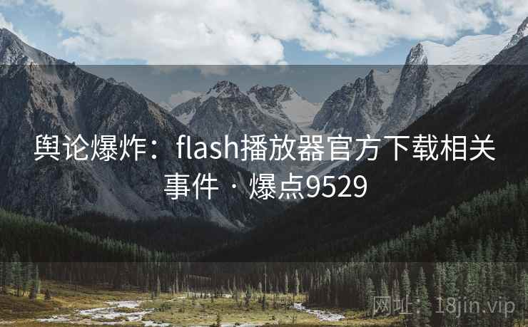 舆论爆炸：flash播放器官方下载相关事件 · 爆点9529